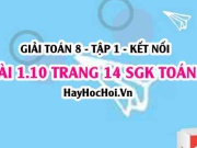Bài 1.10 SGK Toán 8 tập 1 Kết nối tri thức
